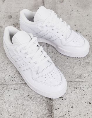 all white low top adidas