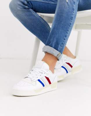 adidas originals rivalry low sneakers in blue and pink