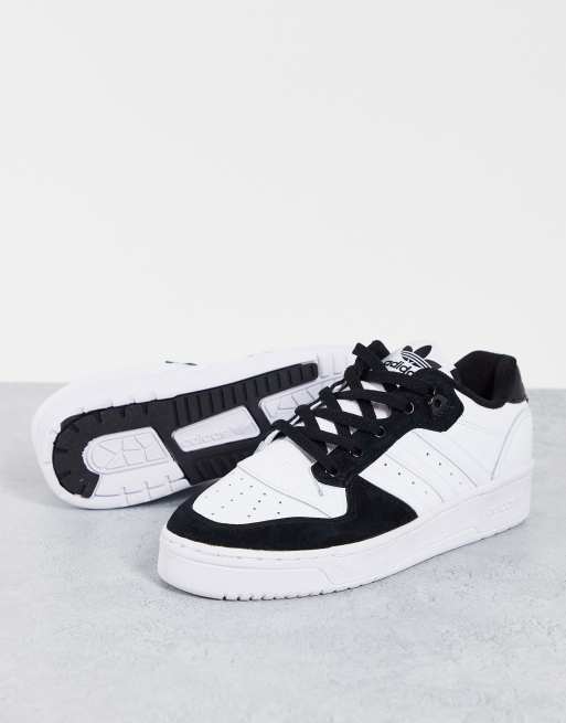 adidas Originals Rivalry Low trainers in black and white