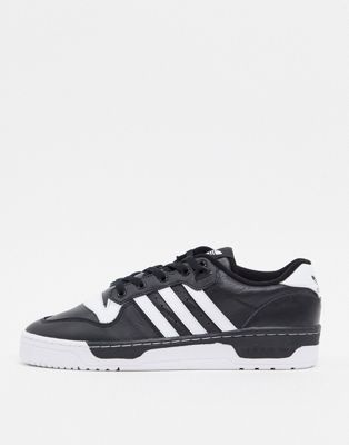 adidas originals rivalry low trainers in triple black