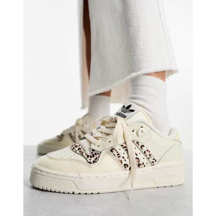 adidas Originals Rivalry Low trainers in off white and leopard ASOS