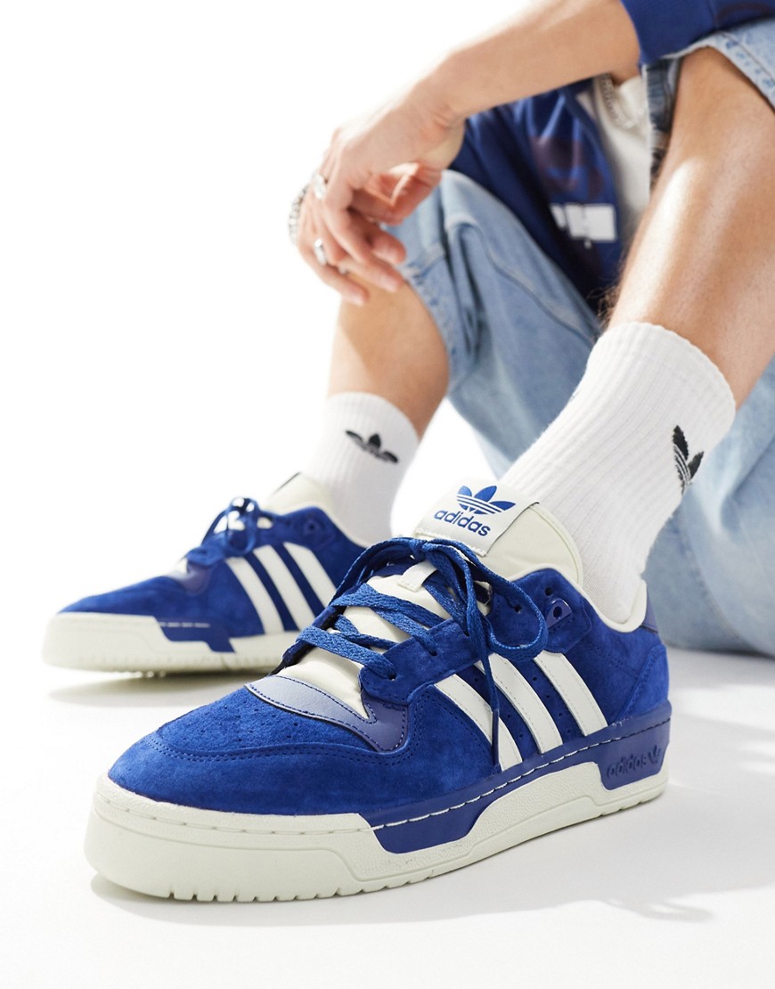 adidas Originals Rivalry Low trainers in retro navy and off white