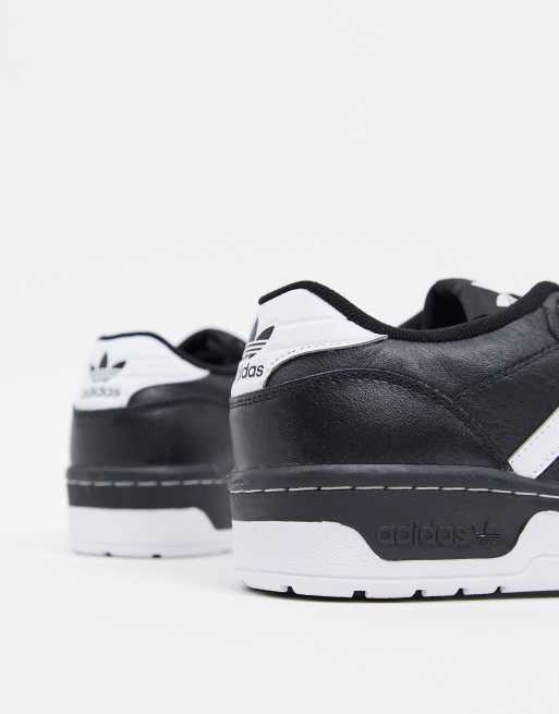 adidas originals rivalry low trainers in triple black