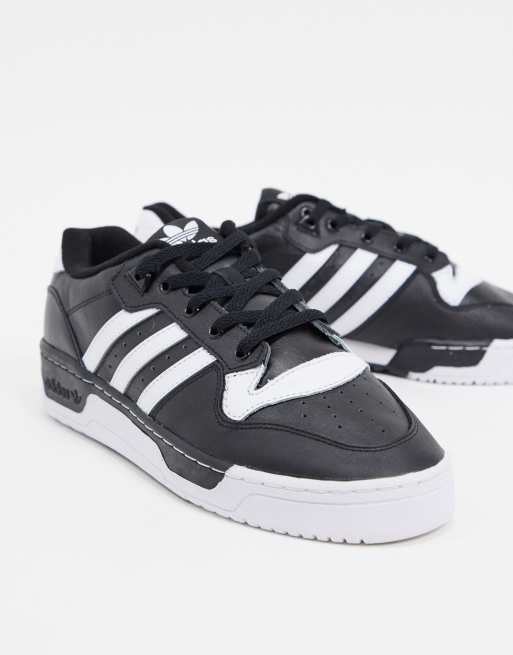 adidas originals rivalry low trainers in triple black