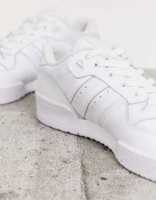 adidas originals rivalry low trainers in triple white