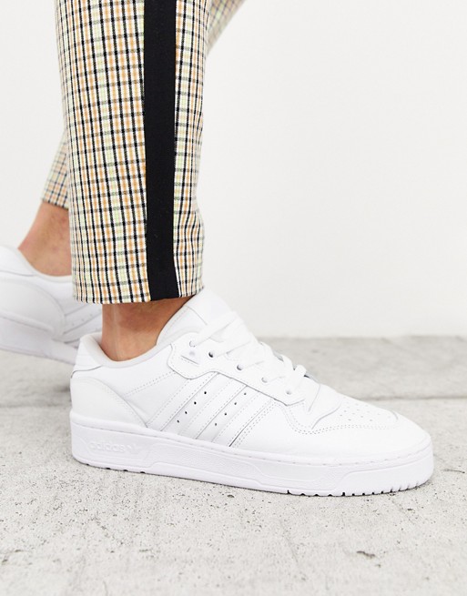 adidas Originals Rivalry low trainers in triple white