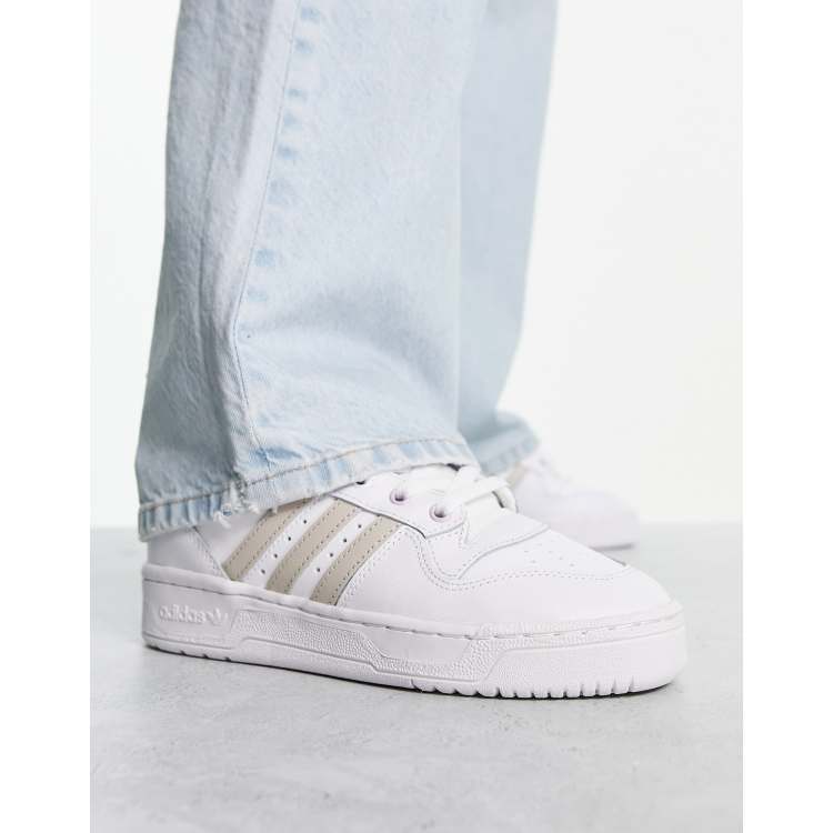 adidas Originals Rivalry low trainers in white and beige ASOS