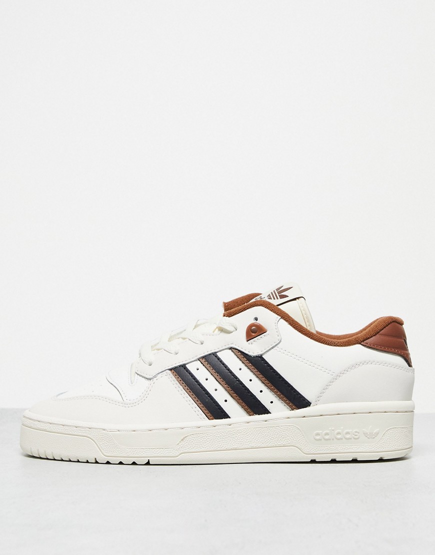 adidas Originals Rivalry Low trainers in white and brown