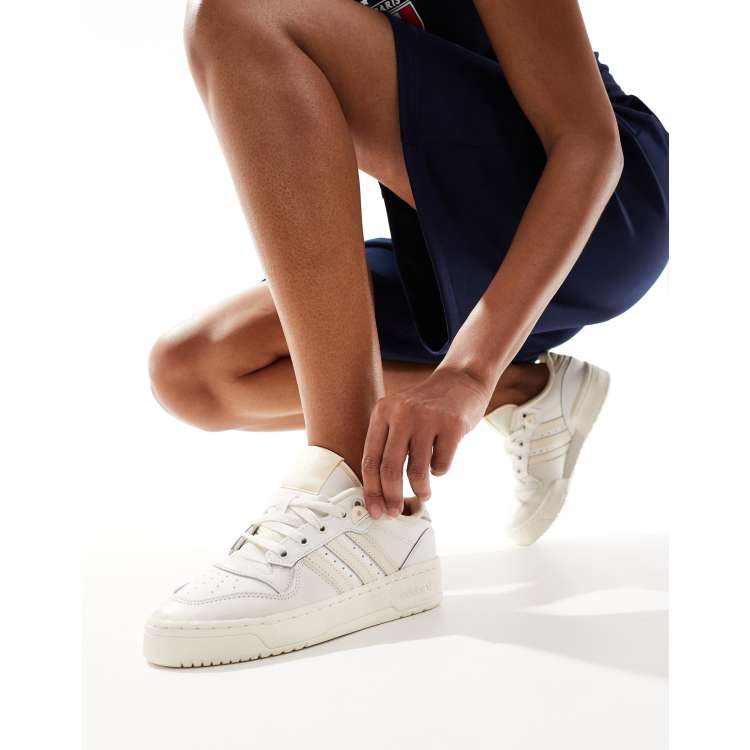 Adidas originals rivalry low trainer in white clearance