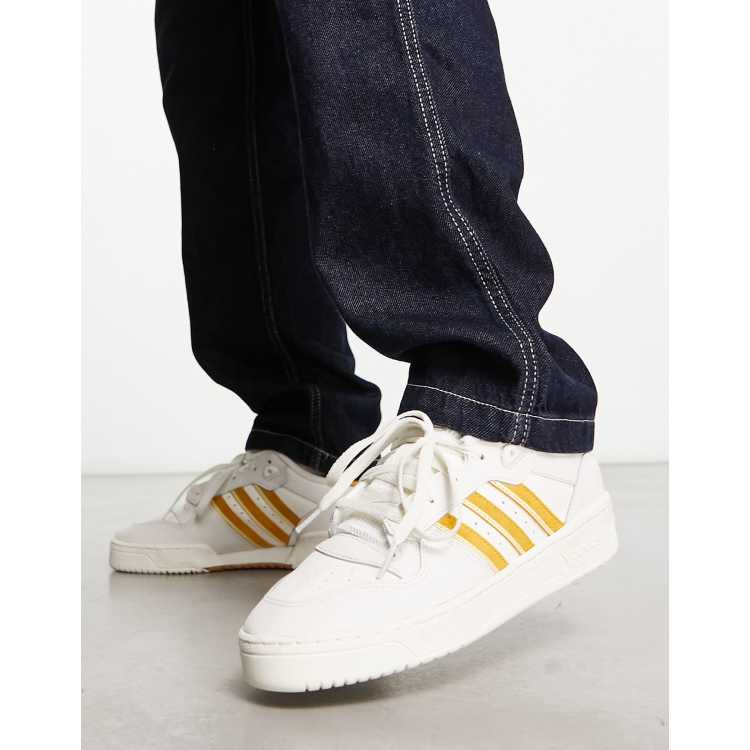 Adidas originals gold 2024 and white shoes