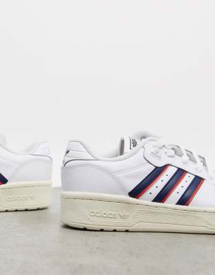 adidas white and navy trainers