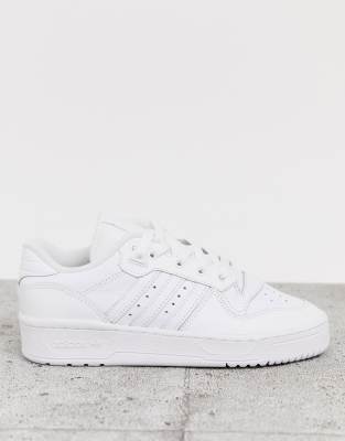 adidas originals rivalry low trainers in triple white