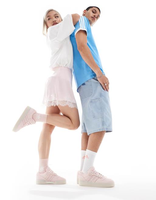 adidas Originals Rivalry Lux Low trainers in sandy pink | ASOS