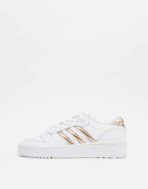 adidas Originals – Rivalry – Niedrige Sneaker in Weiß und Roségold