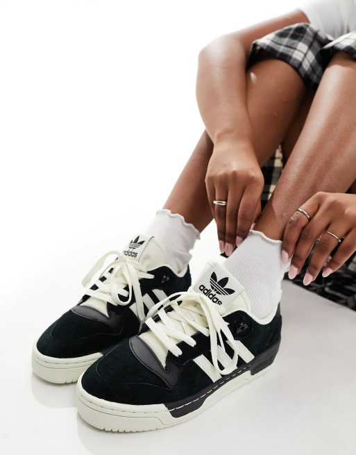 adidas Originals Rivalry trainers in black and off white