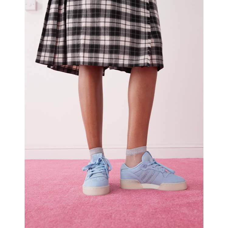 adidas Originals Rivarly Lux Low sneakers in light blue | ASOS