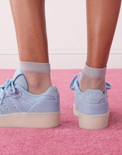adidas Originals Rivarly Lux Low sneakers in light blue ASOS
