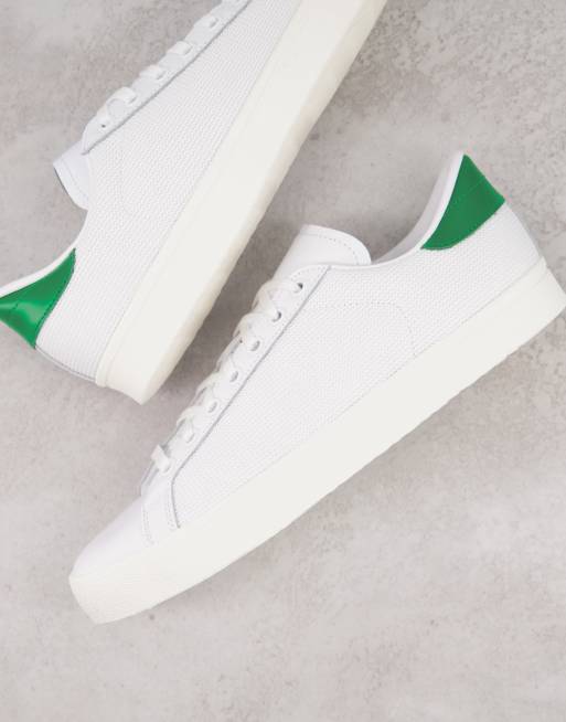 adidas Originals Rod Laver sneakers in white and green | ASOS