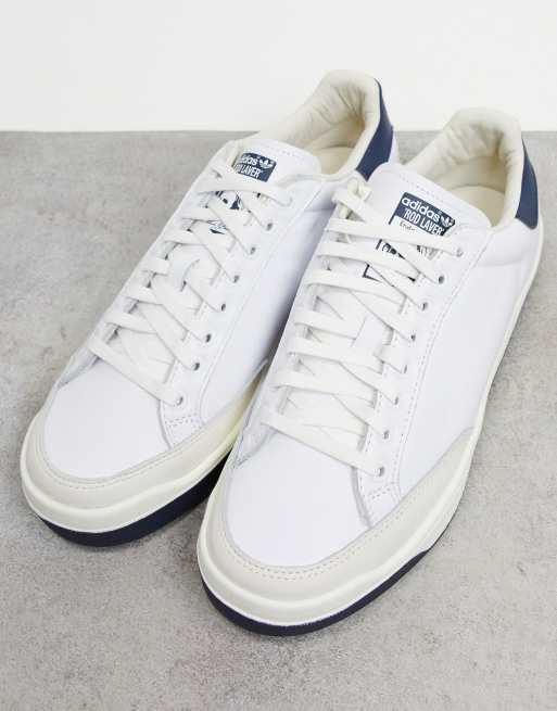 fusie Geaccepteerd afbreken adidas Originals Rod Laver sneakers in white with navy heel | ASOS