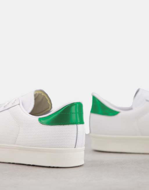 プレゼント対象商品 アディダス Adidas Originals メンズ スニーカー シューズ 靴 Rod Laver Trainers In White And Green White セール開催中