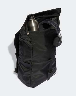 adidas 3d roll top backpack asos adidas Originals roll top backpack in black