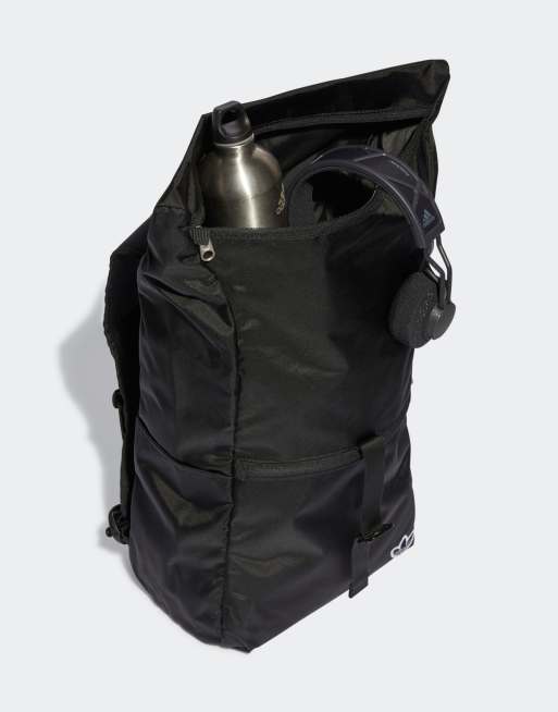 adidas Originals roll top backpack in black | ASOS