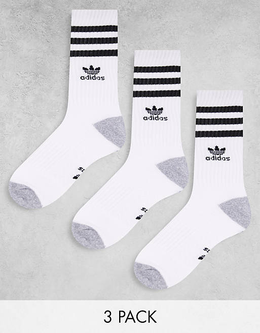 adidas Originals Roller 2.0 3 pack socks in white | ASOS