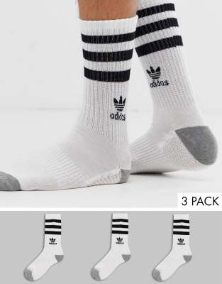 adidas Originals roller 3 pack crew socks ASOS