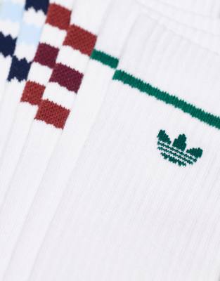Adidas Originals Roller 3.0 3-pack Crew Socks In White