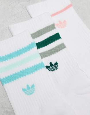 ADIDAS ORIGINALS ROLLER 3.0 3-PACK CREW SOCKS 