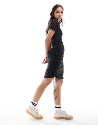 ☆Adidas☆Originals Ribbed Mini Dress Black adidas Originals ribbed mini dress in black | ASOS