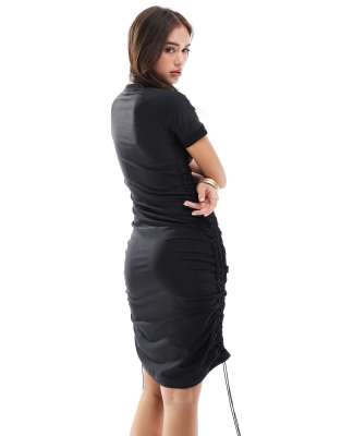 adidas ruched dress adidas Originals ruched dress in black