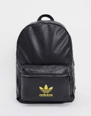 Black and cheap gold adidas rucksack