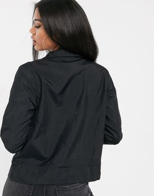 adidas originals ruffle track jacket in black