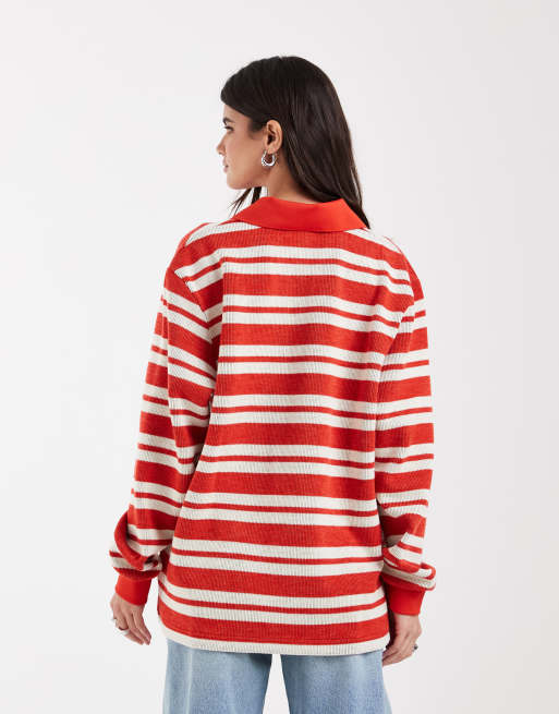adidas Originals Rugby-Polooberteil in Rot exklusiv bei ASOS, 4 von 4