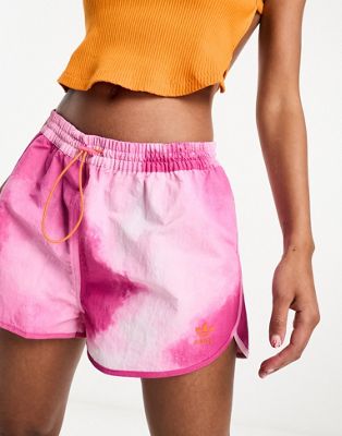 adidas Originals runner woven shorts in clear pink - ASOS Price Checker