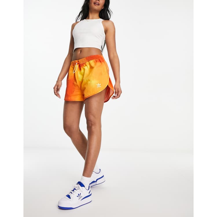 Womens orange best sale adidas shorts