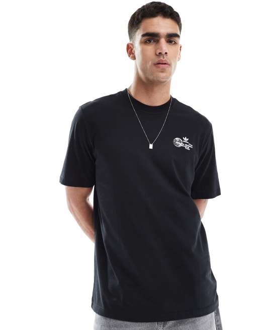adidas Originals running tour graphic t-shirt in black | ASOS