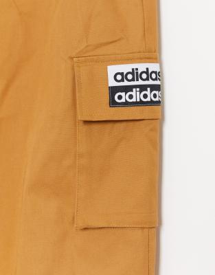 adidas originals ryv cargo pants in brown