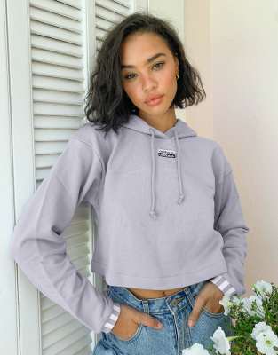 adidas cropped hoodie lila