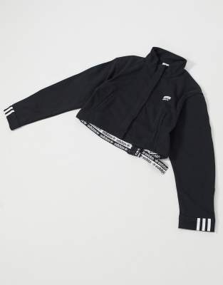 adidas originals ryv cropped jacket in black