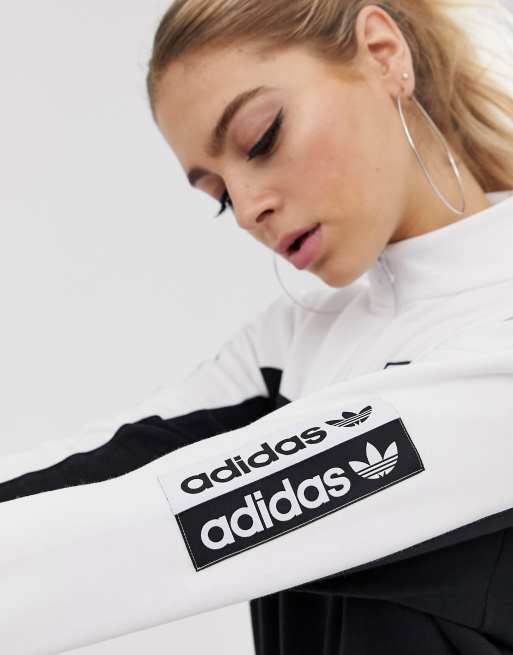 Adidas originals womens ryv 2025 sweatshirt black  white