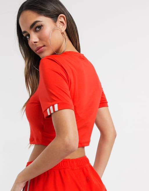 Crop top outlet adidas rouge