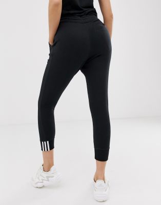 black cuffed joggers womens