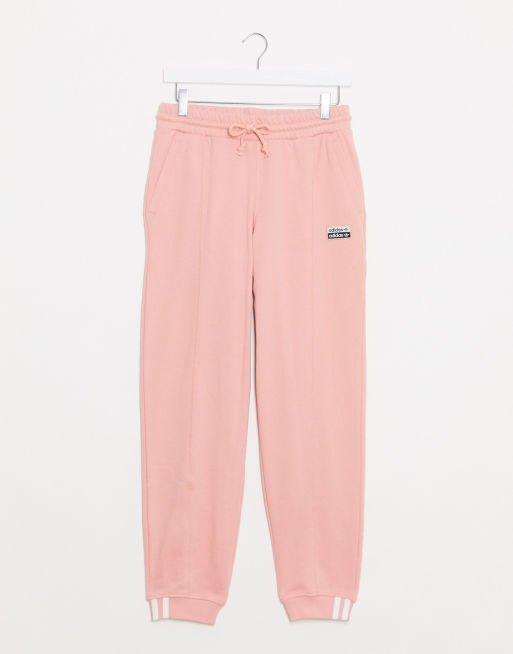 Download adidas Originals RYV cuffed sweatpants in off pink | ASOS