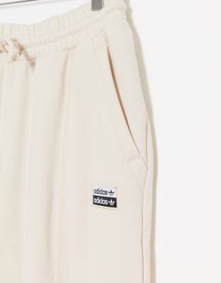 adidas originals ryv cuffed joggers in off white