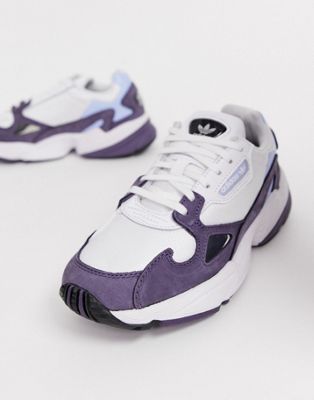 adidas falcon purple white