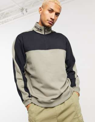 adidas originals 90's colour block high neck crew sweatshirt