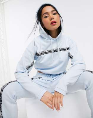 adidas originals ryv taping cropped sweatshirt in white