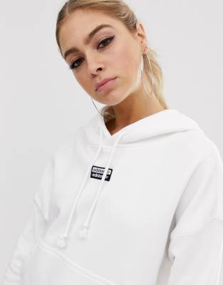 adidas originals ryv hoodie in white